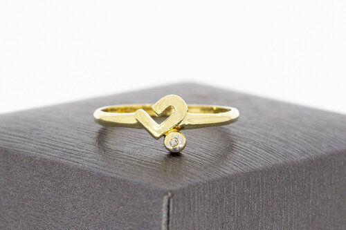 585 Gold Damen Herz Ring - 17,3 mm