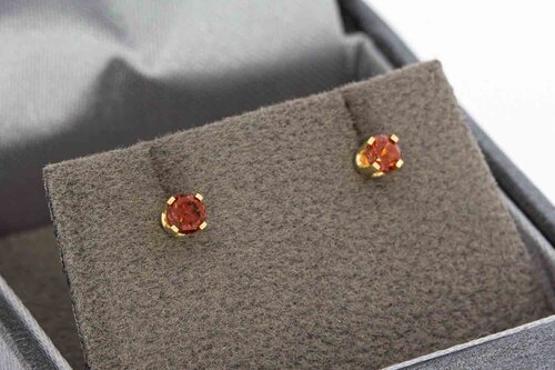 585 Gold Rubin Ohrstecker für Damen