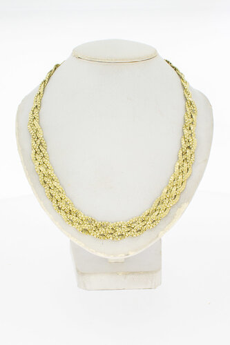 Geflochtene Halskette 585 Gelbgold - 44,5 cm