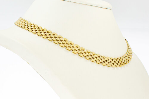 Rolex-Stil Damen Goldkette 18 Karat - 44 cm