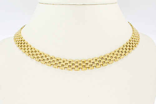 Rolex-Stil Damen Goldkette 18 Karat - 44 cm