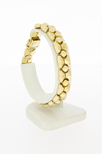 Breites Retro Armband 585 Gold - 20 cm