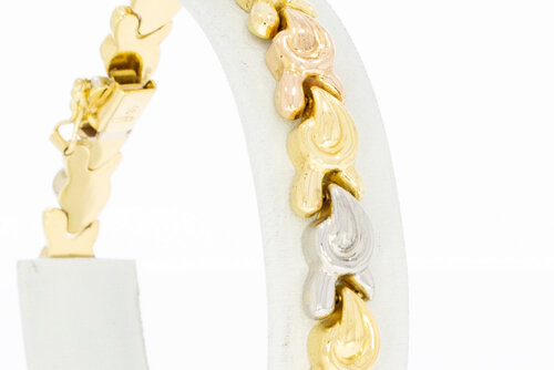 18 Karat Tricolor Gold Armband - 19,9 cm