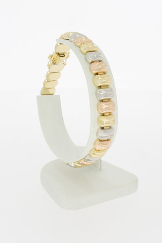 14 Karat tricolor Gold Armband - 19,9 cm 14 Karat tricolor Gold Armband - 19,9 cm