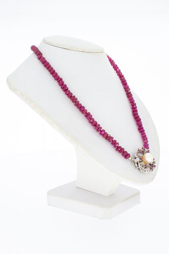 Edelsteinkette mit Gold Verschluss - 52 cm