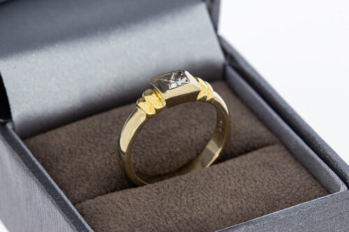 750 Gold Solitär Diamantring - 16,9 mm