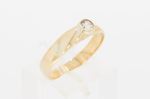 585 Damen Goldring mit Zirkonia - 17,7 mm