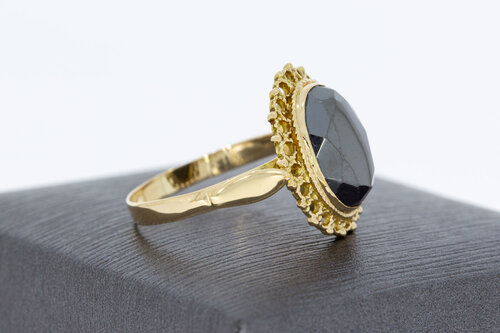 14 Karat Gold Retro Hämatit Ring - 18,1 mm