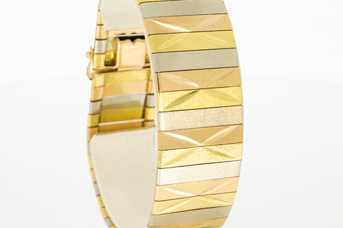 18 Karat breite Gold Armband - 19,5 cm