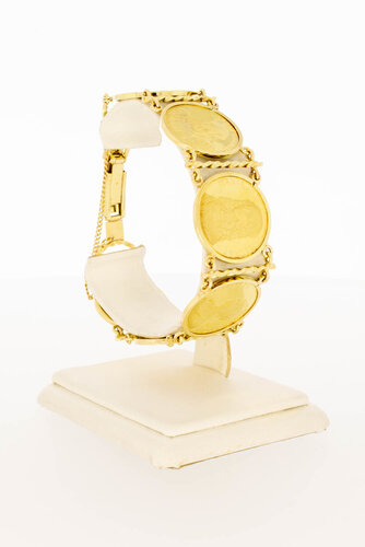 14 Karat Gold Münzenarmband - 18 cm
