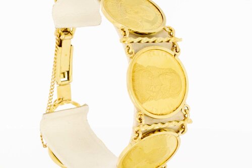 14 Karat Gold Münzenarmband - 18 cm