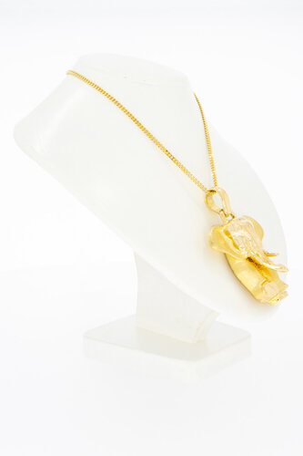 Elefant Anhänger 750 Gelbgold - 3,3 cm