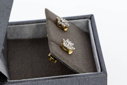 Diamant Ohrstecker 14 Karat Gold - 0,7 cm