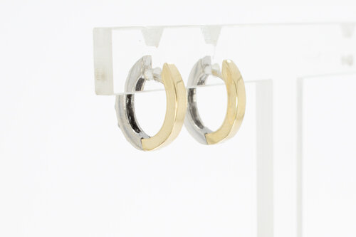 Ohrclips 585 Gold mit Saphir - 1,4 cm