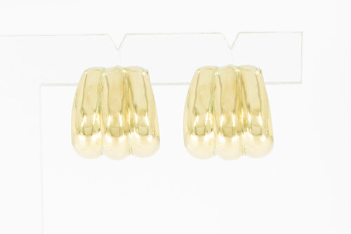 Kurvenreiche 585 Gold Creolen - 1,8 cm