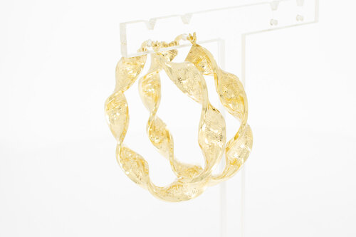 585 Gold -Versace Stil- Kreolen - 4,7 cm