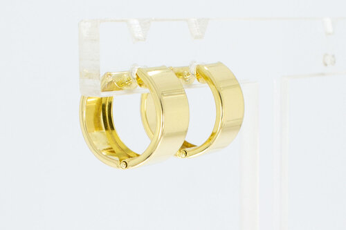14 Karat bicolor Gold Kreolen - 1,5 cm