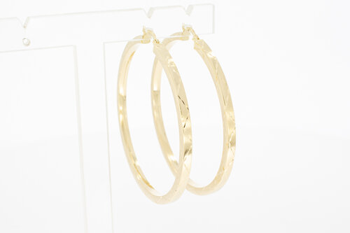 Gold Ohrringe Damen 14 Karat - 5,5 cm