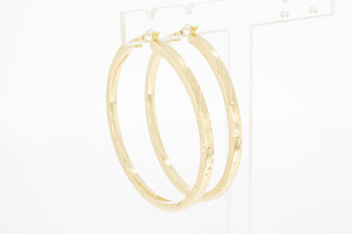 Gold Ohrringe Damen 14 Karat - 5,5 cm