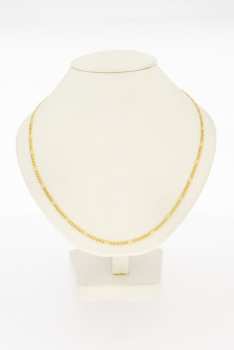 585 Gelbgold Figaro Kette - 55,2 cm