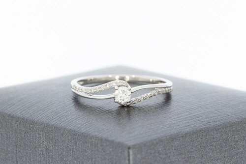 9 Karat Diamant Damenring - 16,5 mm 9 Karat Diamant Damenring - 16,5 mm