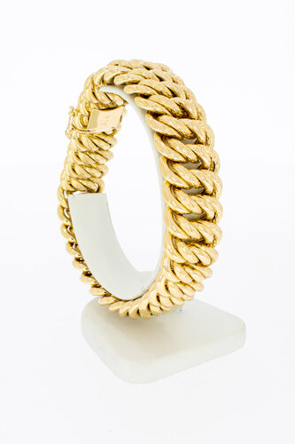 18 Karat Breites Männer Armband - 22,3 cm 18 Karat Breites Männer Armband - 22,3 cm