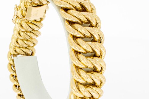 18 Karat Breites Männer Armband - 22,3 cm 18 Karat Breites Männer Armband - 22,3 cm