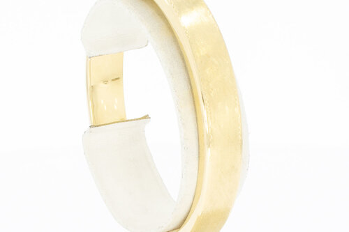 Gemustertes 14 Karat Armreif Gelbgold