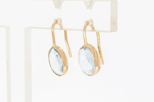 Aquamarin Anhänger 585 Gold - 1,6 cm