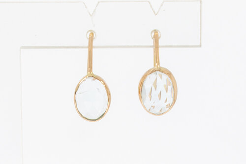 Aquamarin Anhänger 585 Gold - 1,6 cm