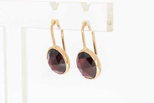 585 Gold Granat Anhänger - 2,2 cm