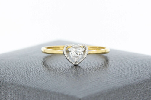 9 Karat Gold Damen Herzring - 15,4 mm