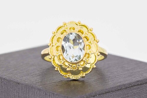 375 Retro Aquamarinring - 17,6 mm