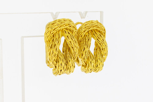 Geflochtene 650 Gold Ohrringe - 2,3 cm