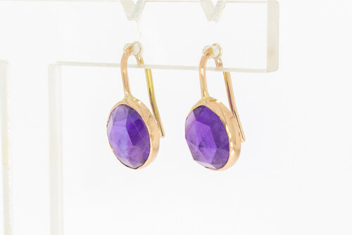 585 Gold Amethyst Anhänger - 1,8 cm