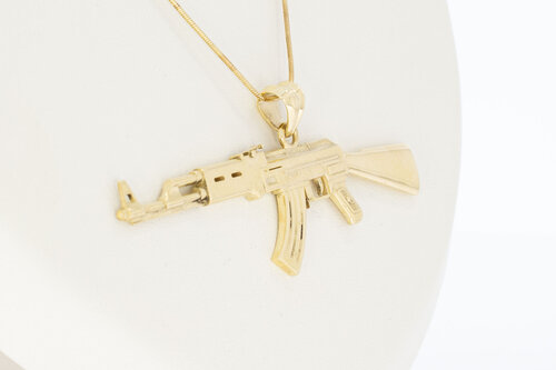 Kalaschnikow Goldanhänger 14 Karat - 6,8 cm