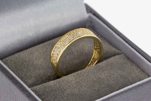 14 Karat Gold Zirkonia ring - 16,4 mm
