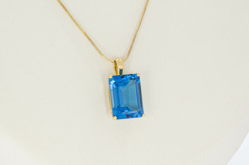 18 Karat Topas Damen Anhänger - 2,2 cm