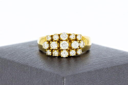 585 Goldring mit Diamant - 17,3 mm