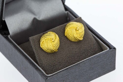 Knoten Ohrstecker 18 Karat Gold - 1,1 cm