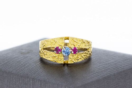 Edelsteinring 750 Gelbgold - 16,7 mm