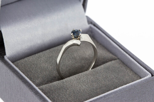 Saphir Ring 14 Karat Weißgold - 16,4 mm