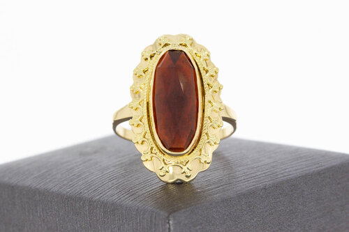 Vintage 585 Granat Gold Ring - 19,5 mm