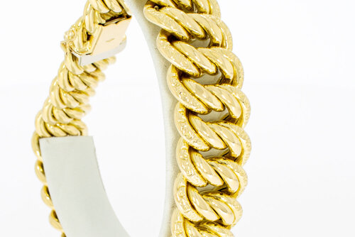 Breites Armband 18 Karat Gold - 23 cm
