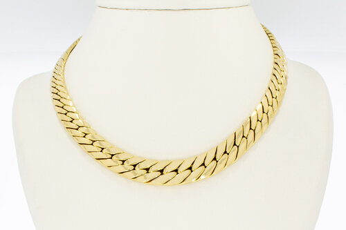 750 Panzer Damen Goldkette - 45,5 cm