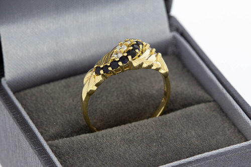 Saphirring Damen 14 Karat Gold - 17,9 mm