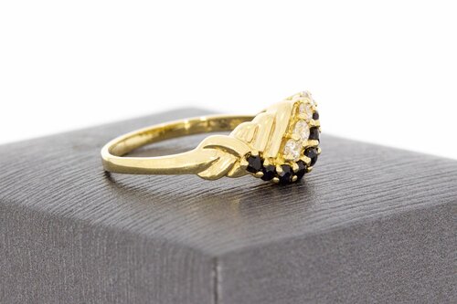 Saphirring Damen 14 Karat Gold - 17,9 mm