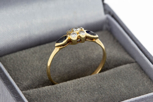 Edelstein Ring 14 Karat Gold - 17,3 mm