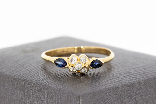 Edelstein Ring 14 Karat Gold - 17,3 mm