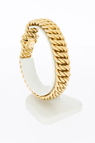 Geflochtenes breites Armband 750 Gold - 20,7 mm